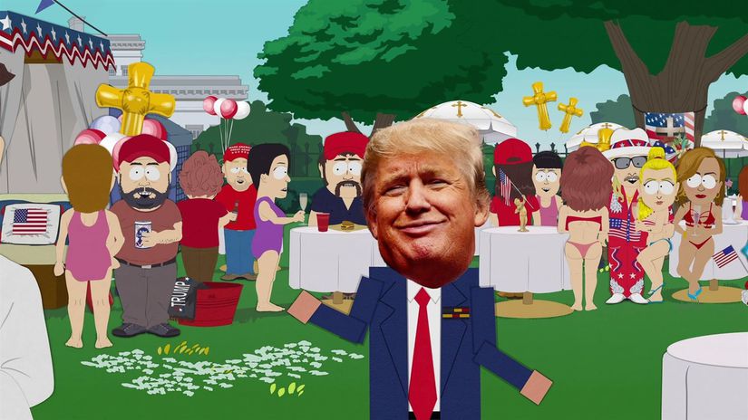 Trump sa nahy potaca po pusti a spava so Satanom Nova seria South Park nesetri kritikou na prezidenta USA