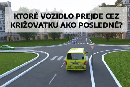Dve auta mozu ist naraz jedno caka Ktore pojde posledne
