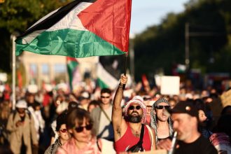 Na demonstrociu na podporu Palestincanov prislo v Berline vyse 60 000 ludi