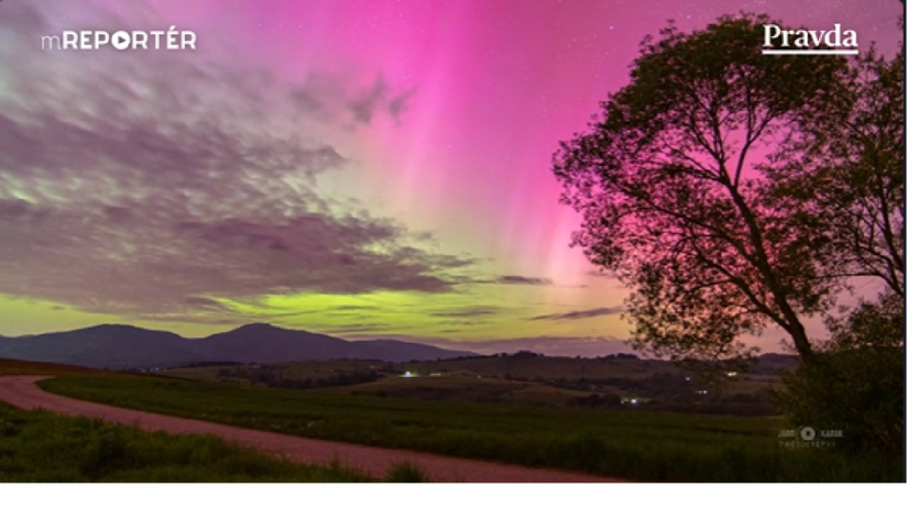 Polarna ziara nad Slovenskom Geomagneticka burka rozsvieti oblohu