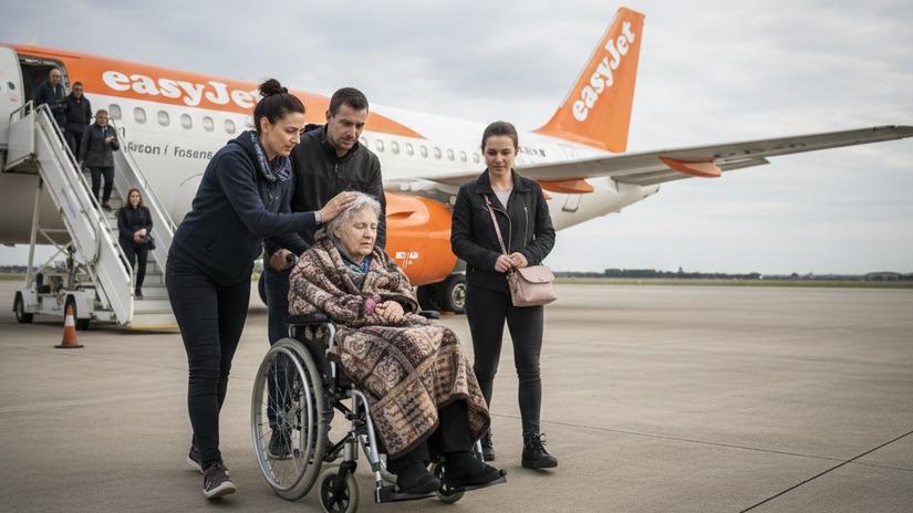 Rodina do lietadla doviezla mrtvu babicku tvrdia cestujuci easyJet ma iny nazor