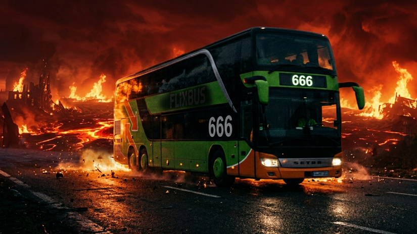 Diabol sa vracia na polskie cesty Kontroverzny autobus 666 smerujuci do Pekla je spat